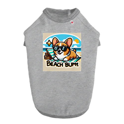 夏のおしゃれ大作戦！ピーチカラーの柴犬 ドッグTシャツ