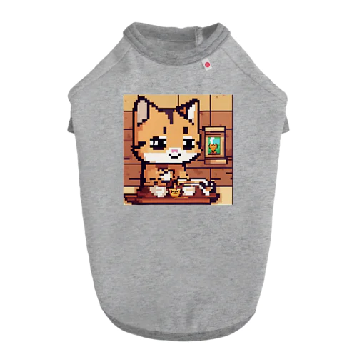 おやつが大好きな可愛い猫 ドッグTシャツ