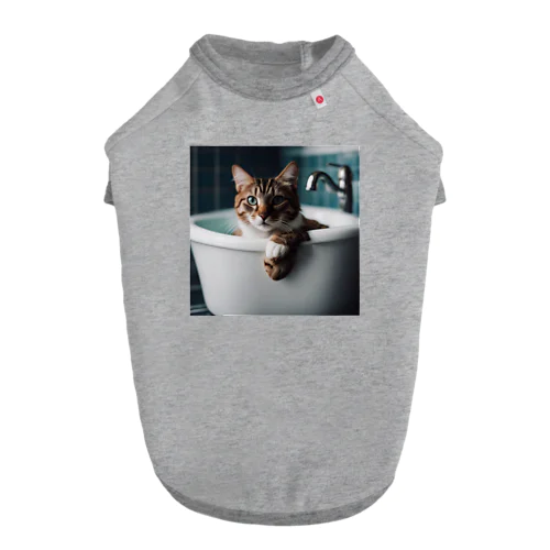 猫の入浴 ドッグTシャツ