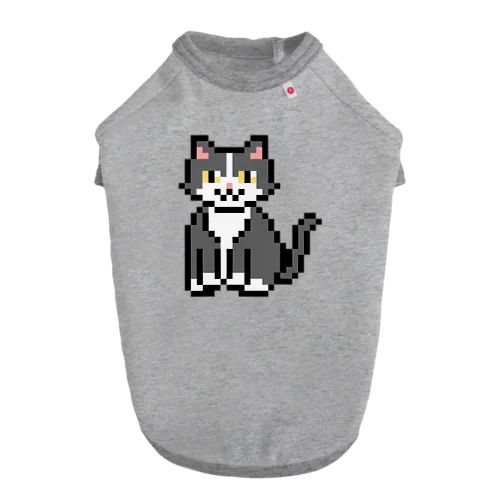 ハチワレ猫のドット絵 Dog T-shirt