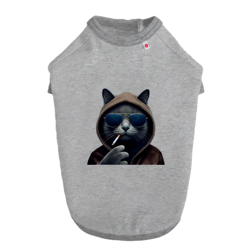 Smoking Cat ドッグTシャツ