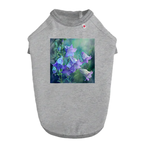 紫の花　なでしこ1478 ドッグTシャツ