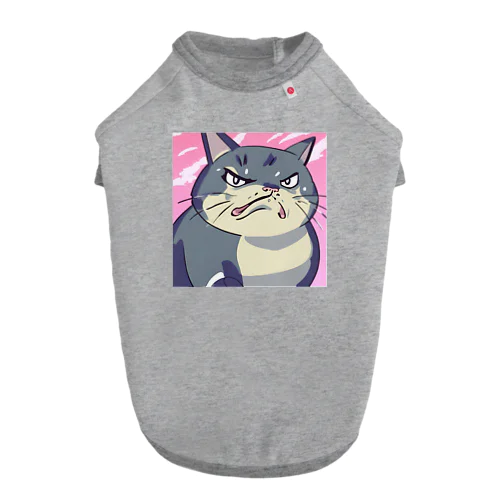 怒る猫 ドッグTシャツ