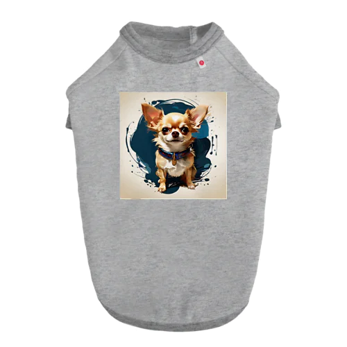 ユニークなブルーカラーを纏ったかわいいチワワ Dog T-shirt