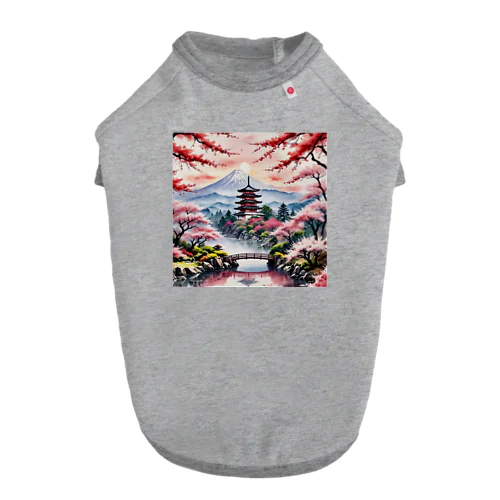 日本の風景 Dog T-shirt