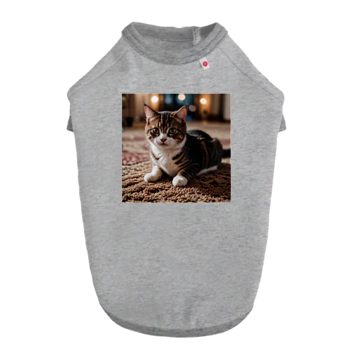 遊んでほしそうに待ってる子猫 ドッグTシャツ