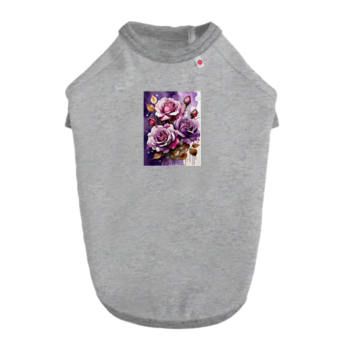 バラードのような薔薇の花　BLUE PLUM  691 Dog T-shirt