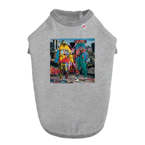 Urban Rainbow: Bold Hip-Hop Fashion Dog T-shirt