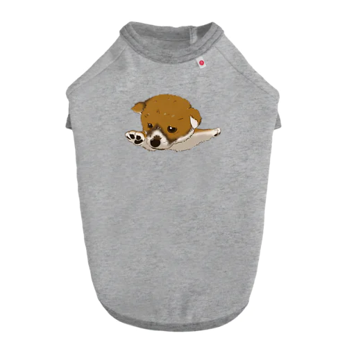 飛行機ポーズ　柴　カラー版 Dog T-shirt