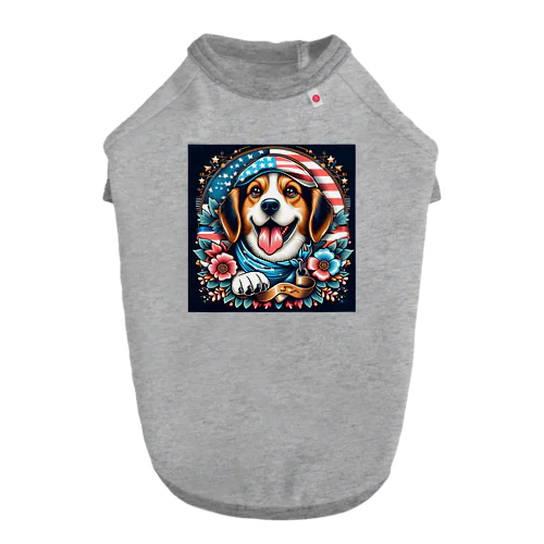 アメリカンな犬 ドッグTシャツ