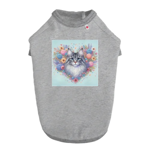 猫と愛花 Dog T-shirt
