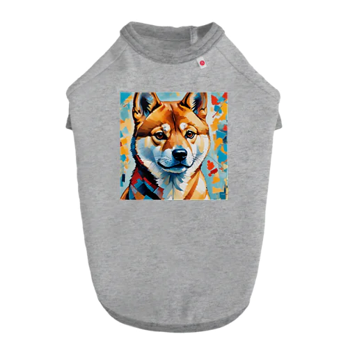 柴犬の幾何学 ドッグTシャツ