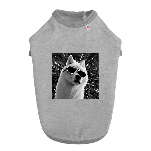 Cool White Wolf Shades Dog T-shirt