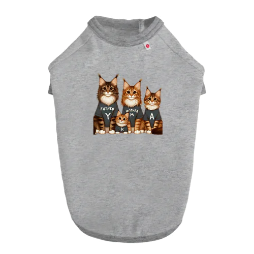 猫の家族 Dog T-shirt