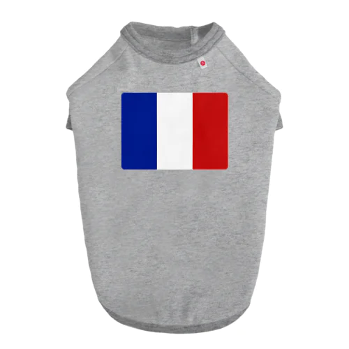 フランスの国旗 ドッグTシャツ