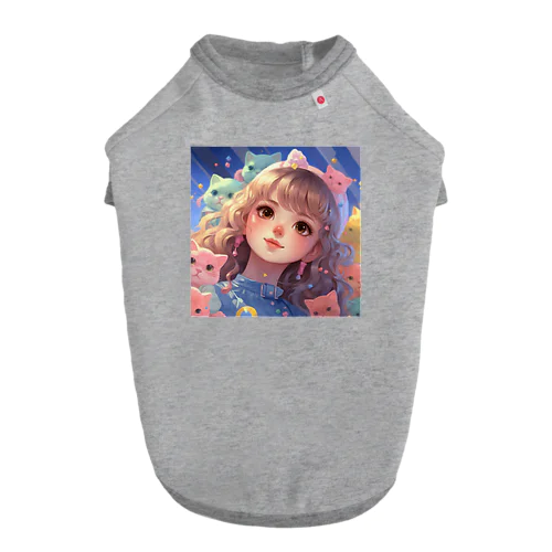 たくさんの猫と女の子 Dog T-shirt