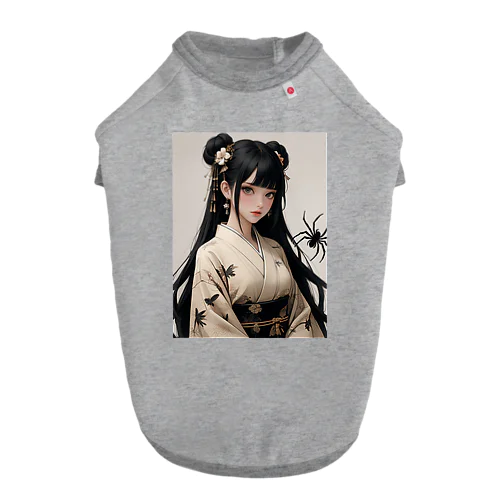黒髪「蜘蛛と私」 Dog T-shirt