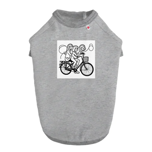 自転車ロゴ　ガールズ ドッグTシャツ