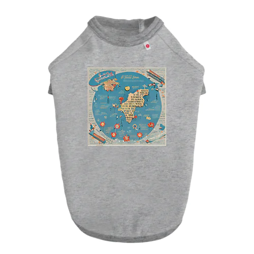 世界名言地図 ドッグTシャツ