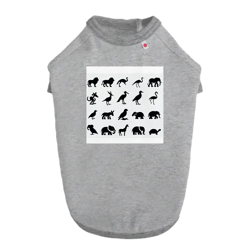 可愛い動物たちの影 Dog T-shirt