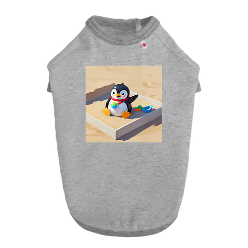 かわいいペンギンとおもちゃのサンドボックス ドッグTシャツ