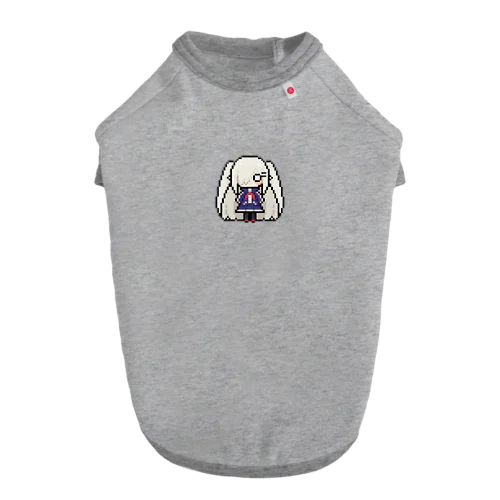 ドット絵の白髪ロング美少女 Dog T-shirt