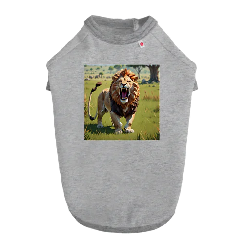 ライオンの威風堂々とした姿が迫力満点！ Dog T-shirt