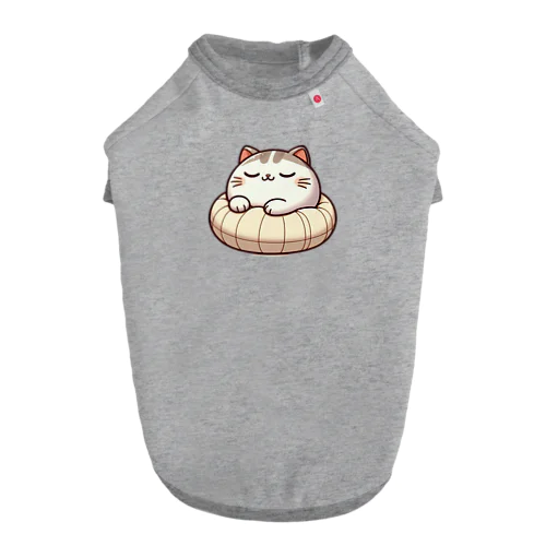 かわいい猫の眠りまる Dog T-shirt