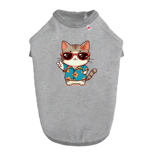 かわいい猫のアロハまる Dog T-shirt