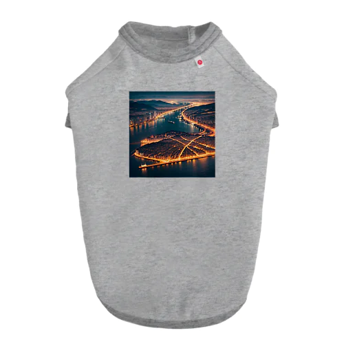 都会の夜景 ドッグTシャツ