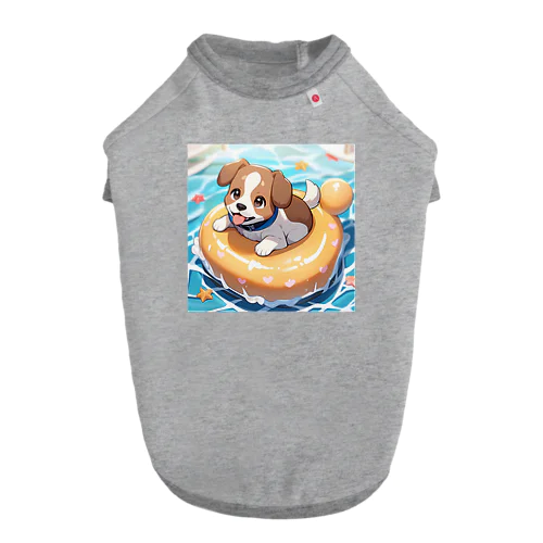 海水浴してるワンコちゃん Dog T-shirt