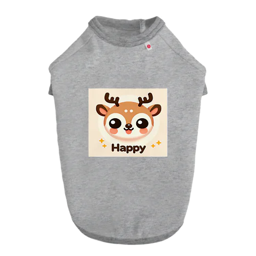 Happy幸せなかわいい鹿 ドッグTシャツ