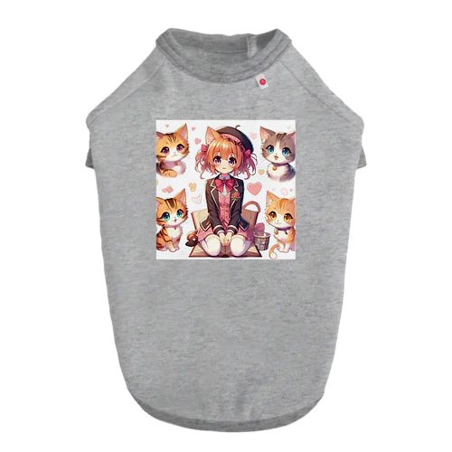 大好きな猫に囲まれて Dog T-shirt