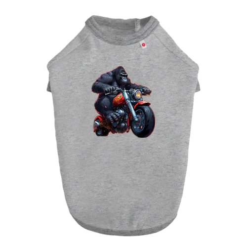 バイク乗りなゴリラ ドッグTシャツ