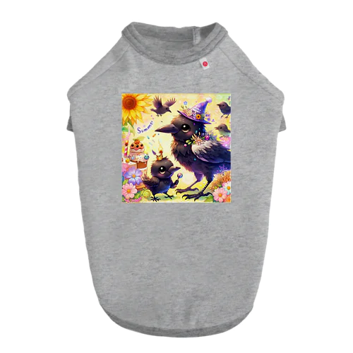 夏 キュートカラス Dog T-shirt