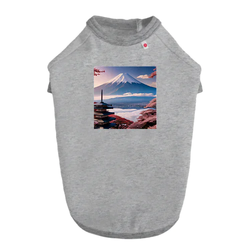 富士山1 ドッグTシャツ