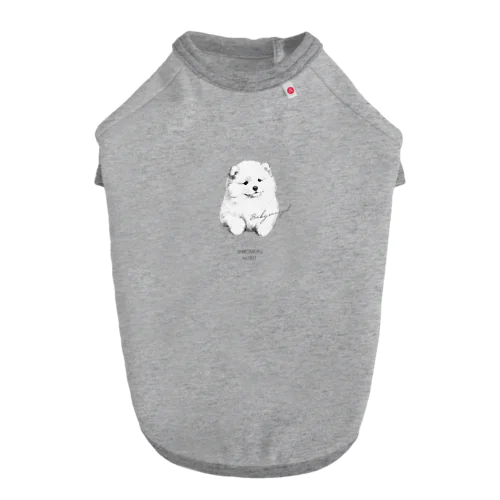 SHIROMOFU no.1サモエド Dog T-shirt