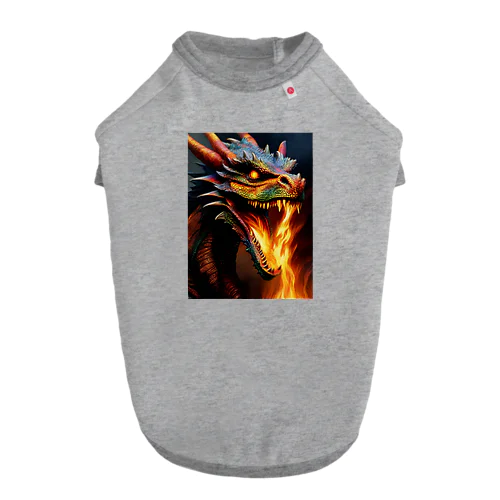 炎のドラゴン ドッグTシャツ