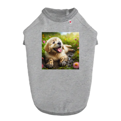 泥遊び犬🐶 ドッグTシャツ