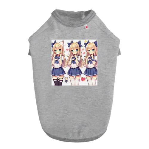 セーラー服　ロングヘア　美少女　アニメ　漫画　日本 ドッグTシャツ