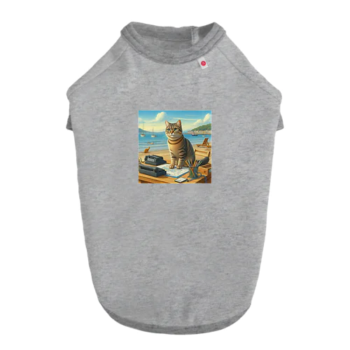 海辺の仕事猫 Dog T-shirt