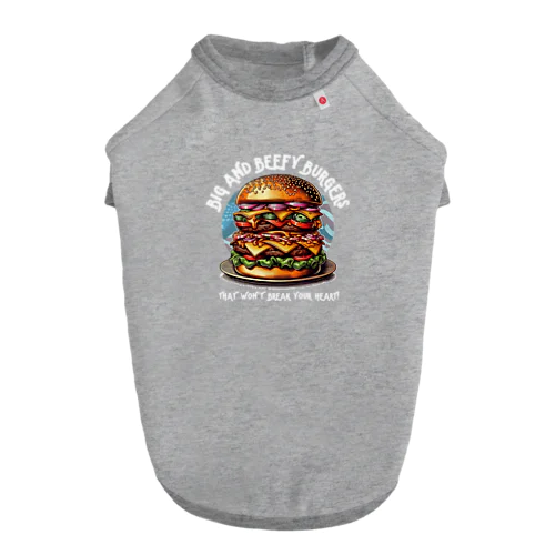 あなたを満足させるバーガーを!（濃色用） ドッグTシャツ