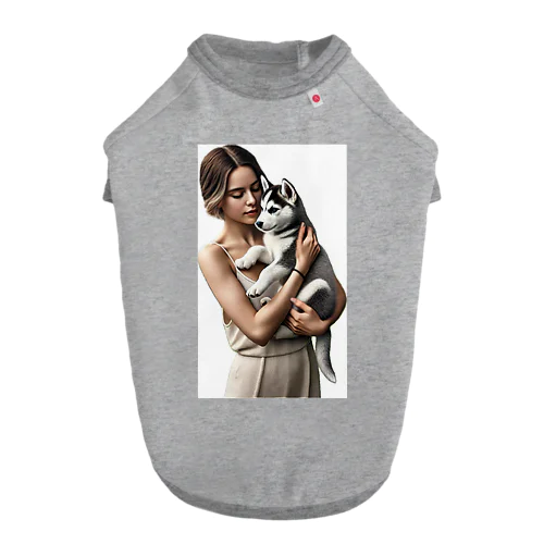 かわいさ満点！子犬のハスキー！ Dog T-shirt