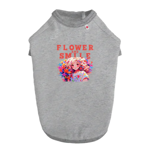 FLOWER AND SMILE 01 ドッグTシャツ