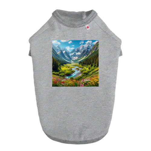 山間の風景 Dog T-shirt
