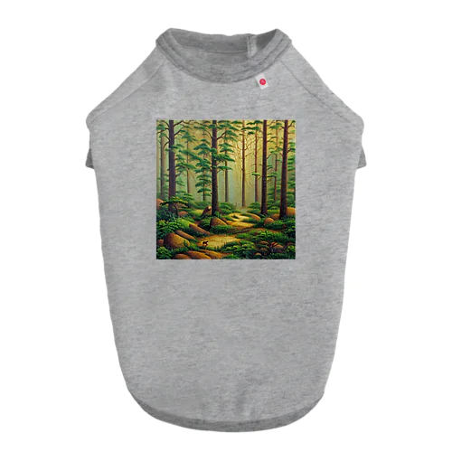 森の中で創作活動 ドッグTシャツ