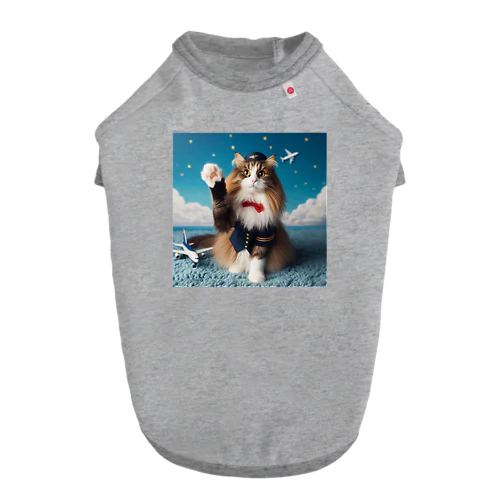 猫の客室乗務員 Dog T-shirt