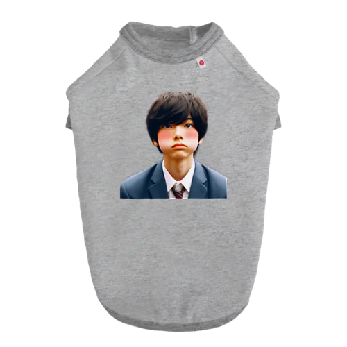 男の子　中学1年生　ほっぺを膨らませる ドッグTシャツ