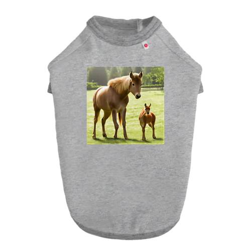 馬と鹿 Dog T-shirt