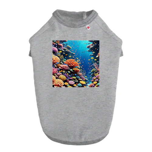 蒼いサンゴ礁 ドッグTシャツ